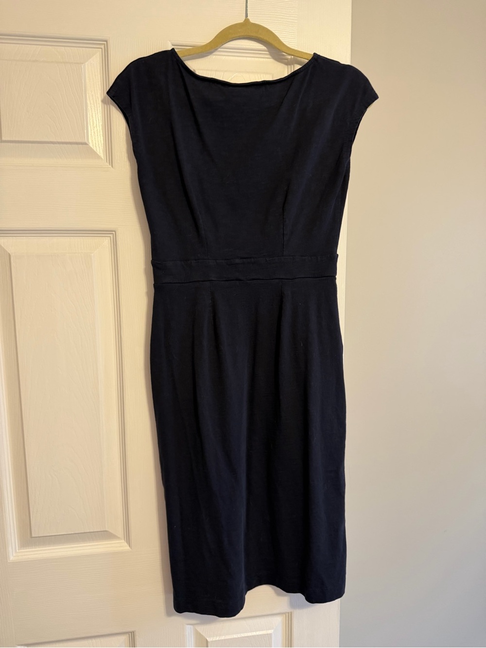Boden Navy Cap-Sleeve Midi Dress